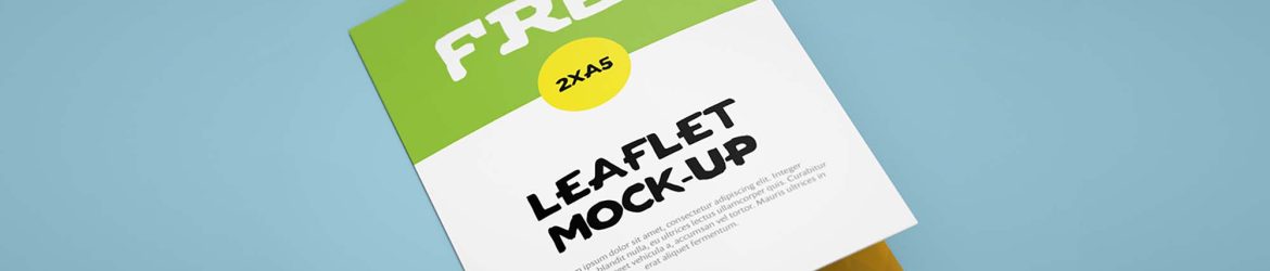 Free Bifold Leaflet Mockup (PSD)