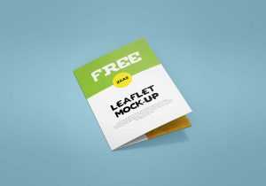 Free Bifold Leaflet Mockup (PSD)