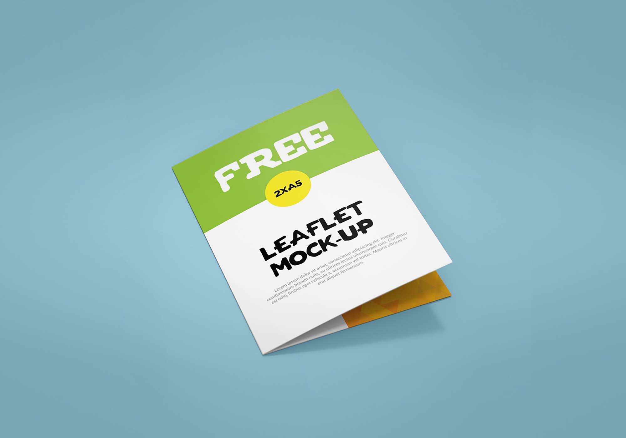 Free Bifold Leaflet Mockup (PSD)