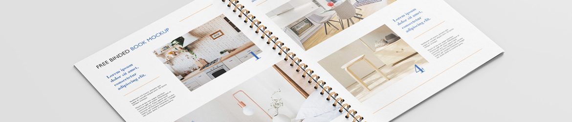 Free binded book mockup