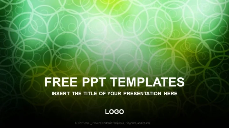 Free Black Abstract green Powerpoint Templates