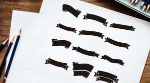 Free Black Ribbons Vector Set (Ai)