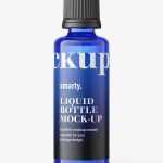 Free blue essential oil bottle mockup / 50ml - Free PSD Download Free blue essential oil bottle mockup / 50ml