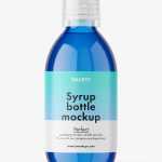 Free blue syrup bottle mockup / 300 ml - Free PSD Download Free blue syrup bottle mockup / 300 ml