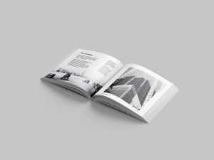 Free book mockup in square format