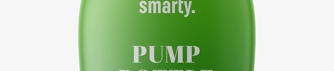 Free bottle with pump mockup / matt