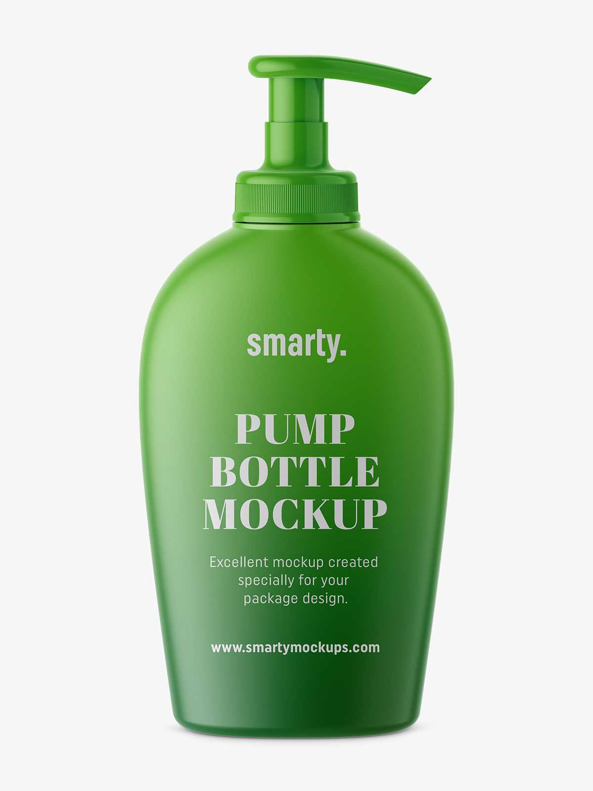 Free bottle with pump mockup / matt
