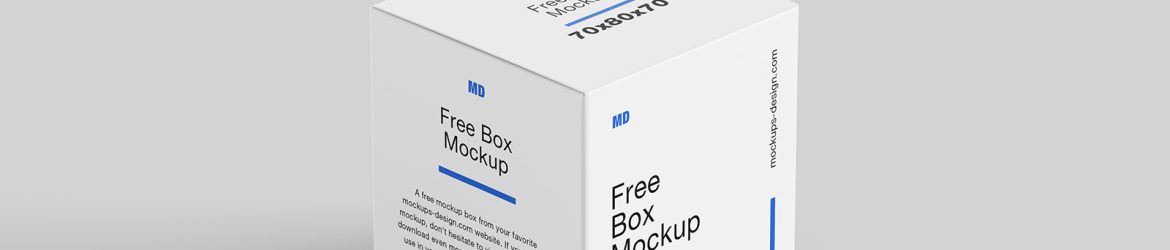 Free box mockup / 70x80x70 mm - Instant Download