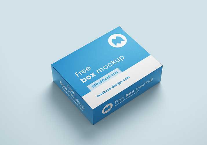 Free box mockups / 100x80x30 mm
