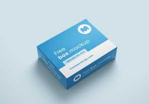 Free box mockups / 100x80x30 mm