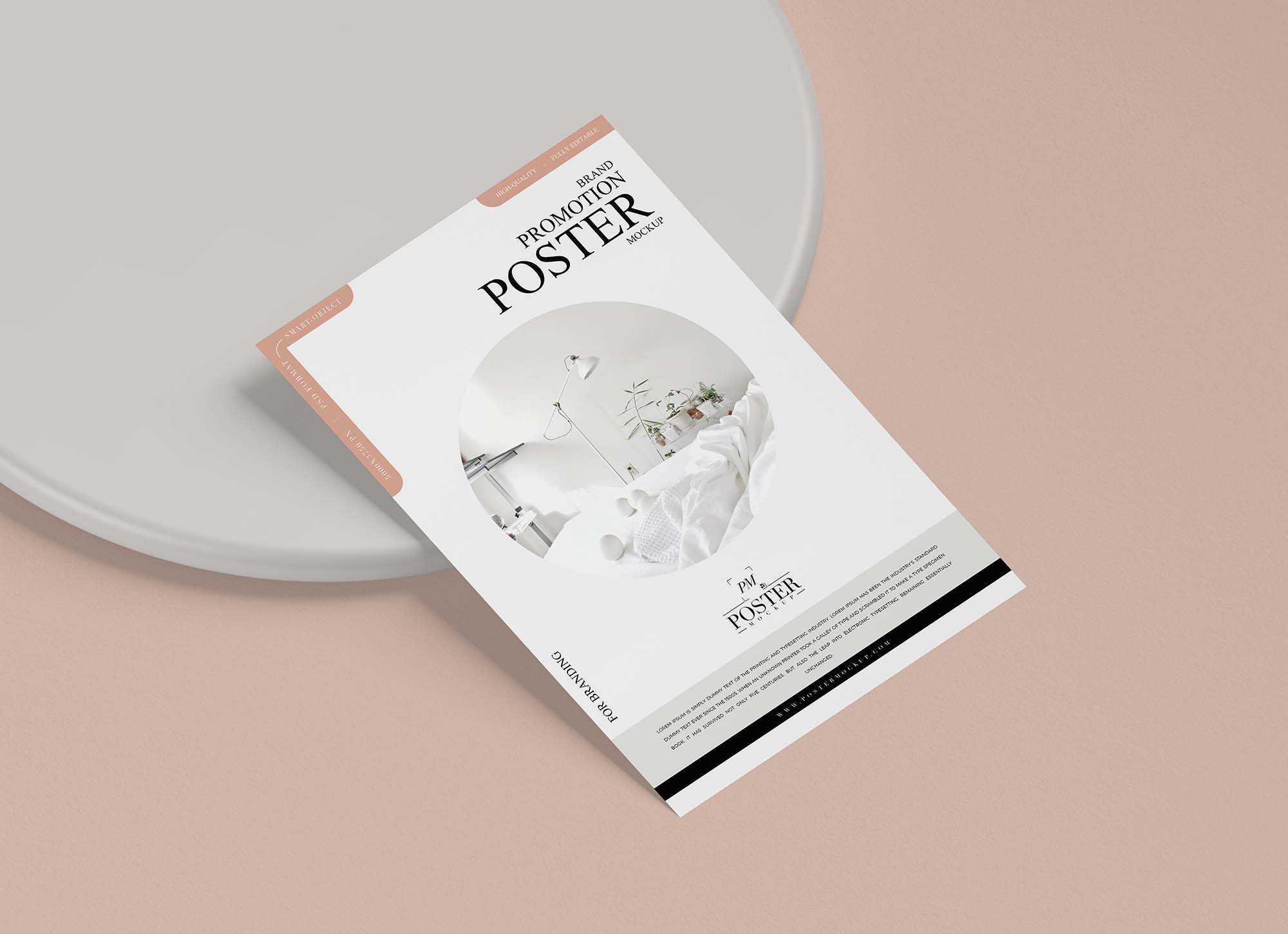 Free Brand Promotion Poster Mockup (PSD)