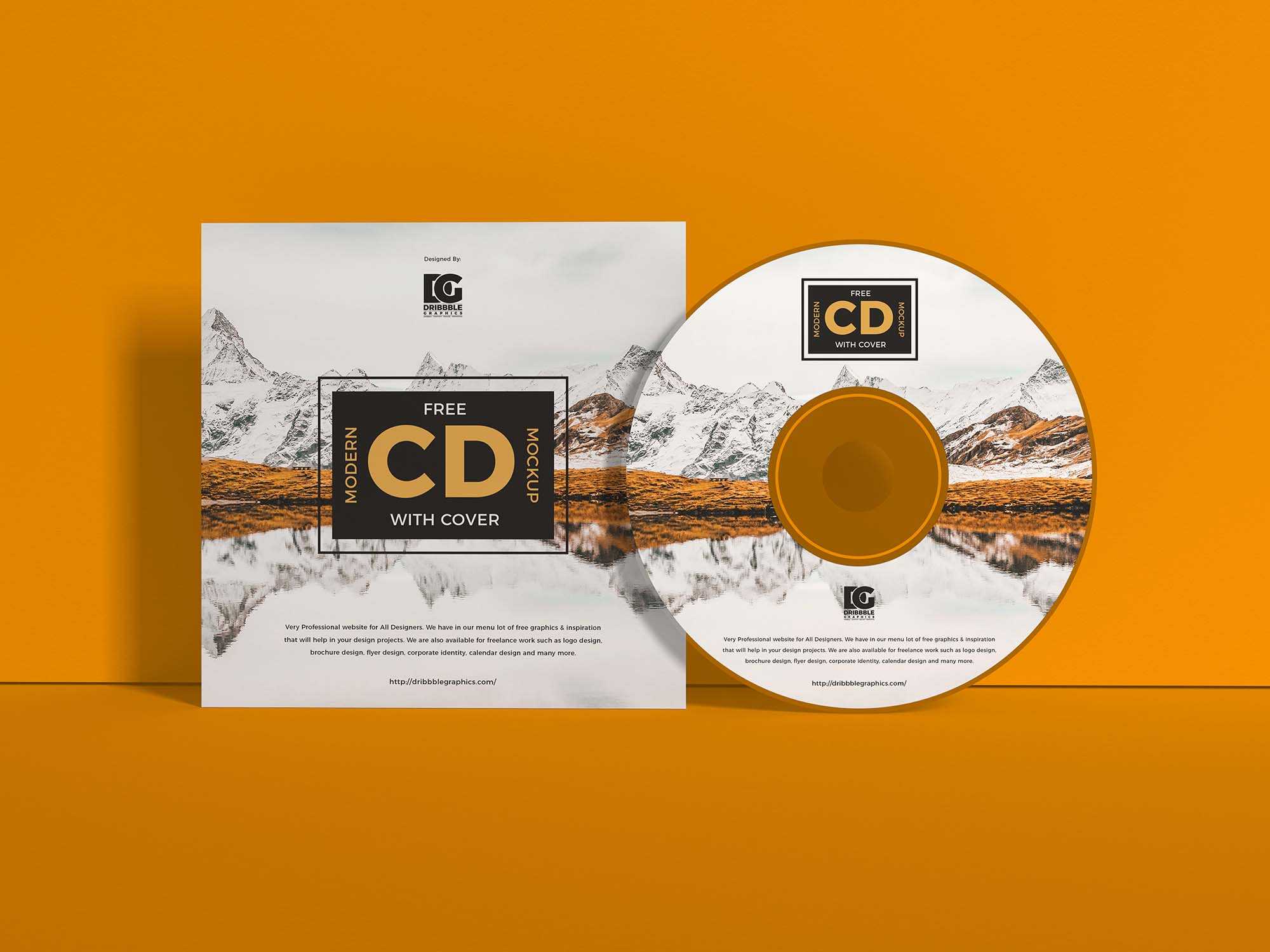 Free Branding CD Cover Mockup (PSD)