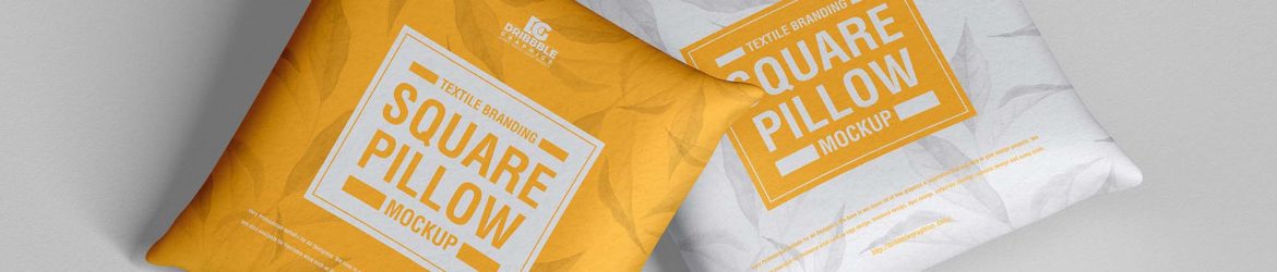Free Branding Square Pillow Mockup (PSD)