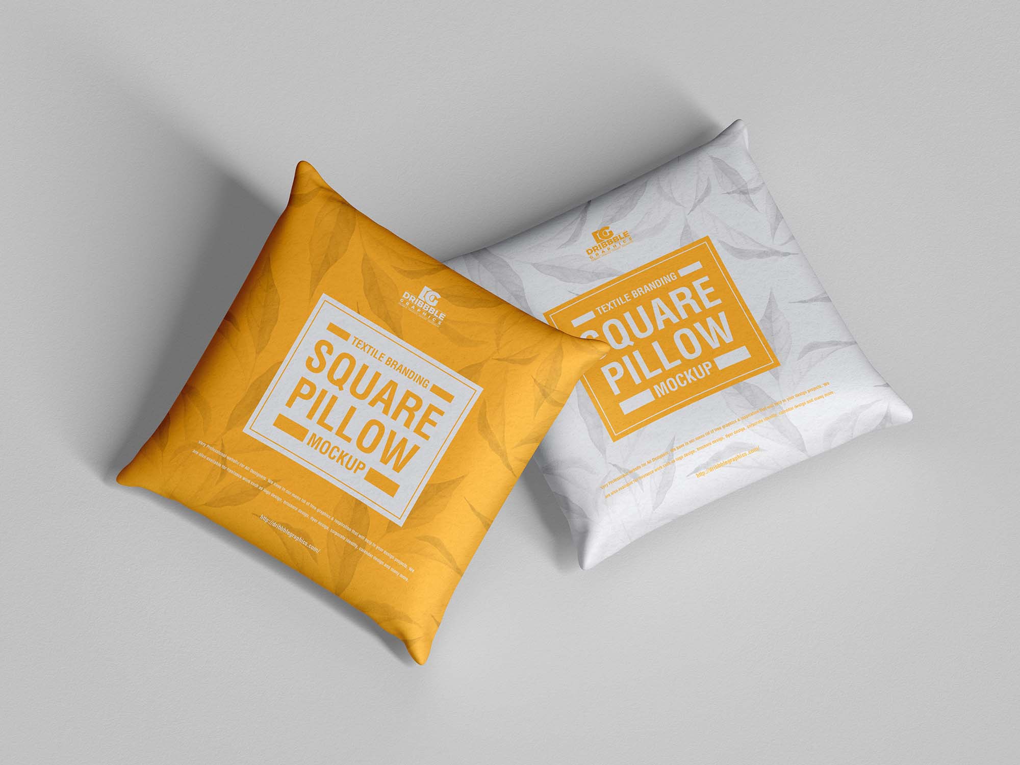 Free Branding Square Pillow Mockup (PSD)