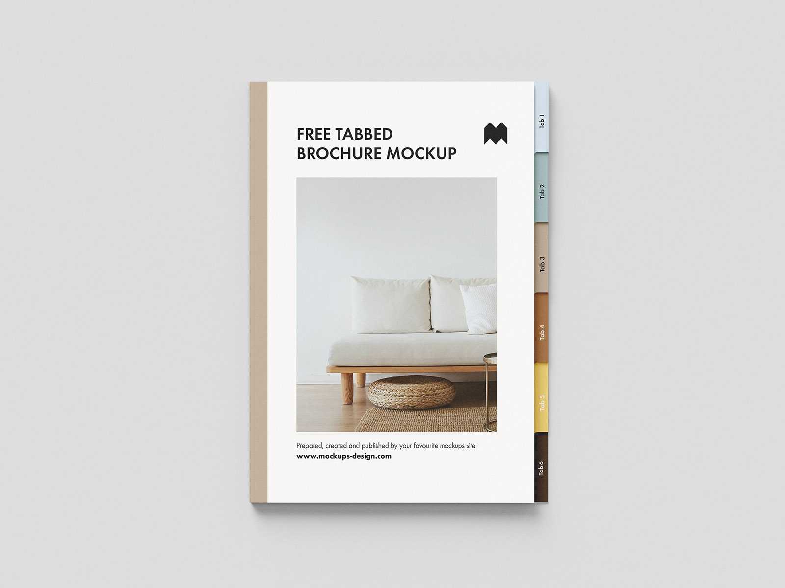 Free brochure with tabs mockup - Instant Download