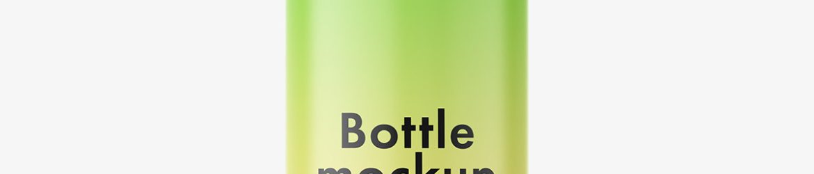 Free bubble soap bottle mockup