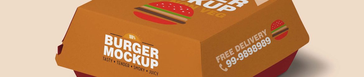 Free Burger Packaging Mockup (PSD)