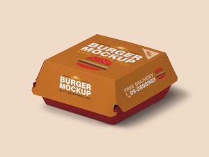 Free Burger Packaging Mockup (PSD)