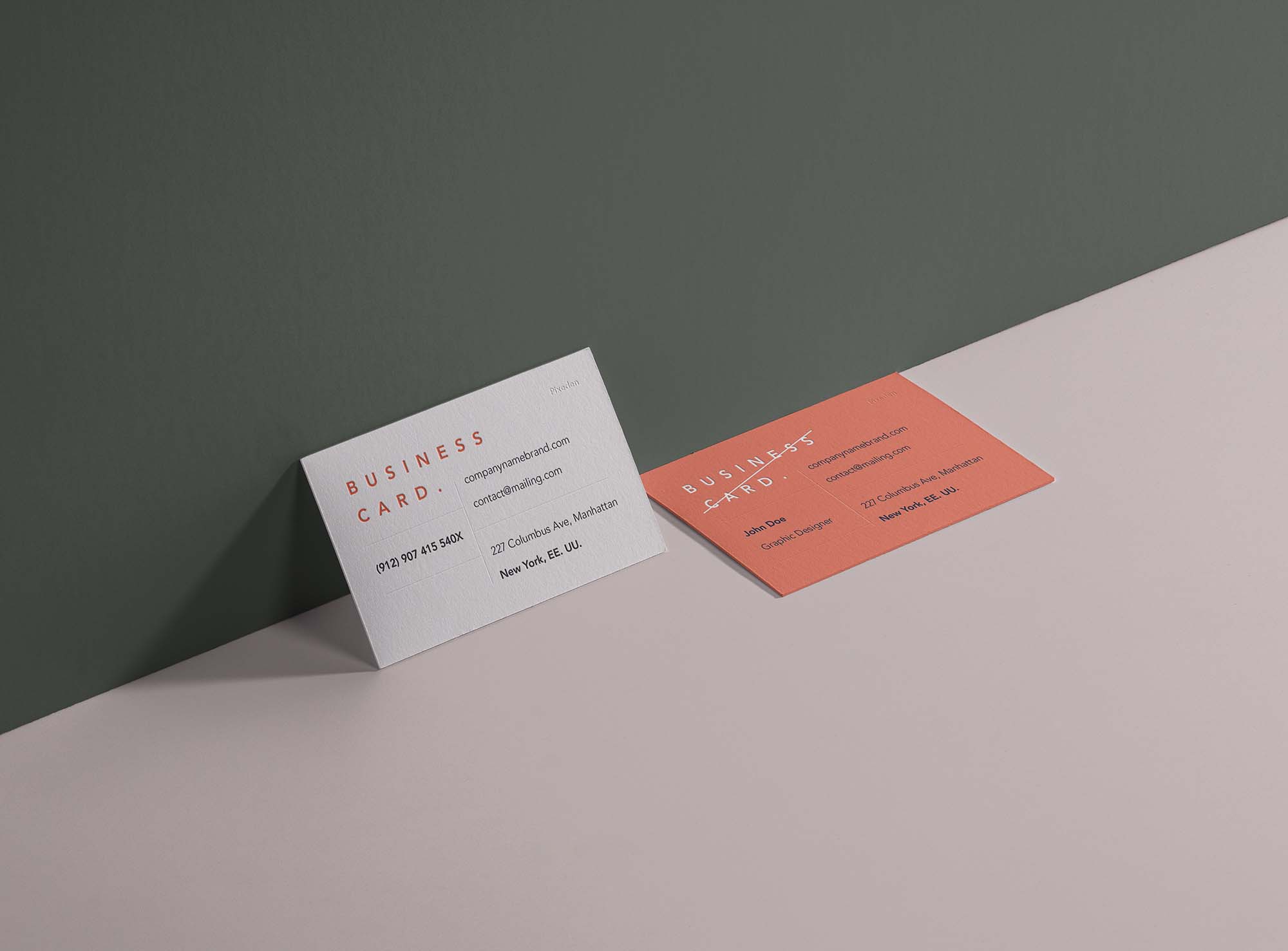 Free Business Card Branding Mockup (PSD)