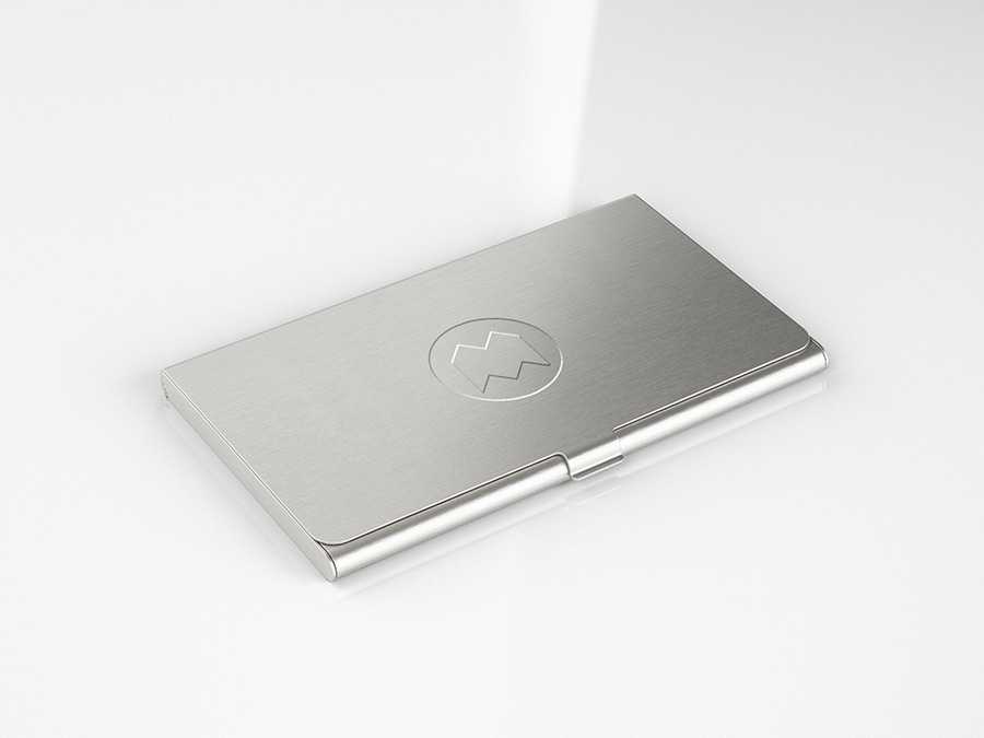Free business card holder mockup