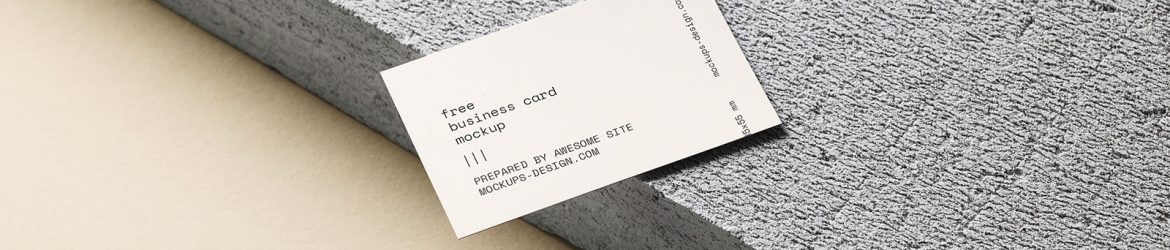 Free business card on a concrete block mockup - Instant Download Free business card on a concrete block mockup - Instant Download