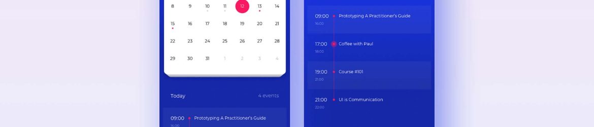 Free Calendar UI Template (Sketch)