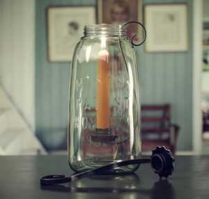 Free Candle in Bank 3D Model