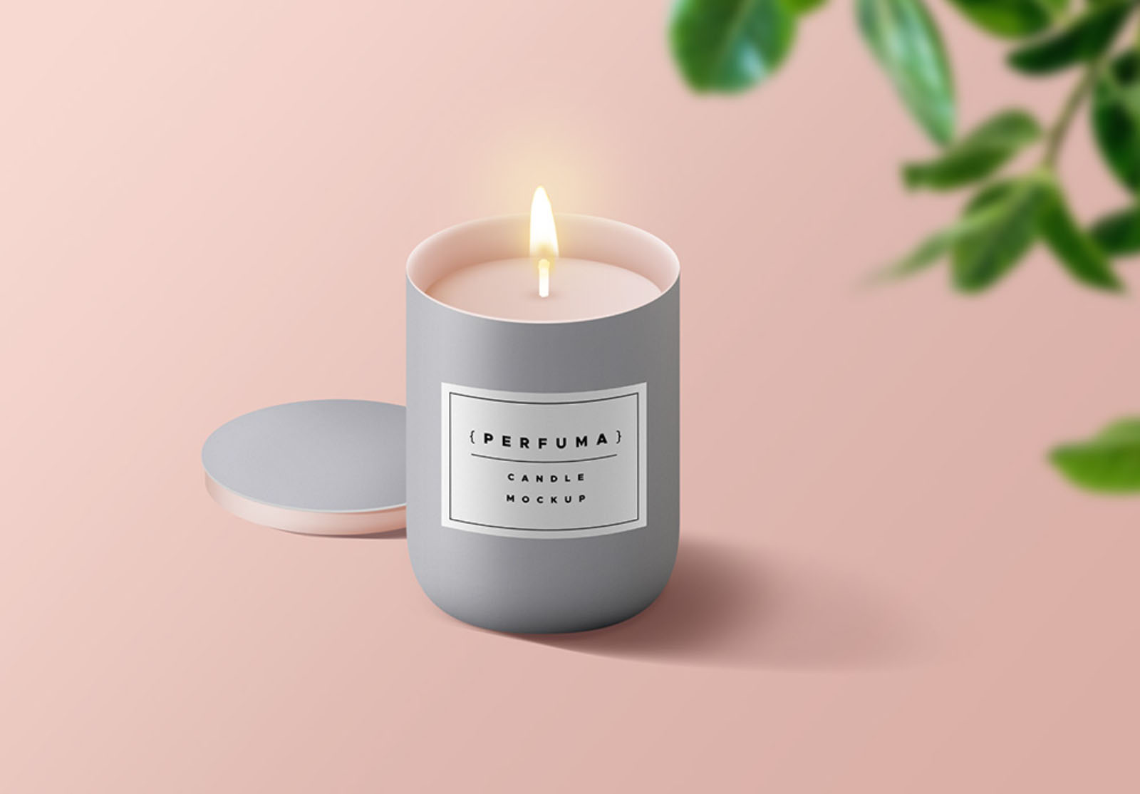 Free Candle Mockup PSD