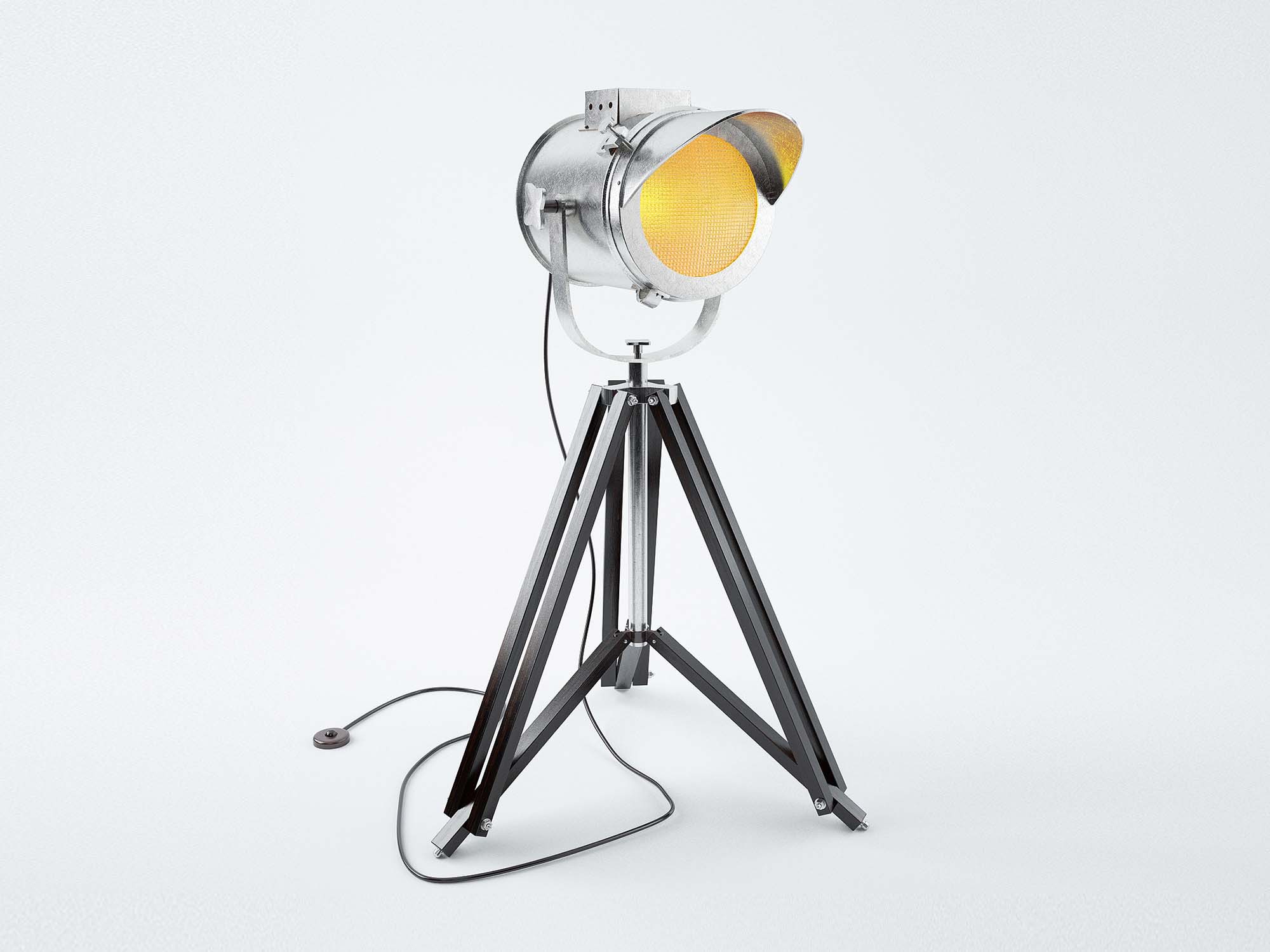 Free Cap Tripod Lamp 3D Model (MAX)