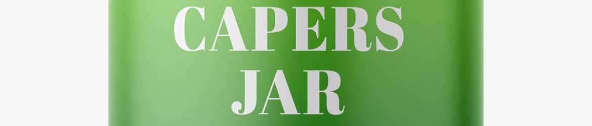 Free capers jar mockup