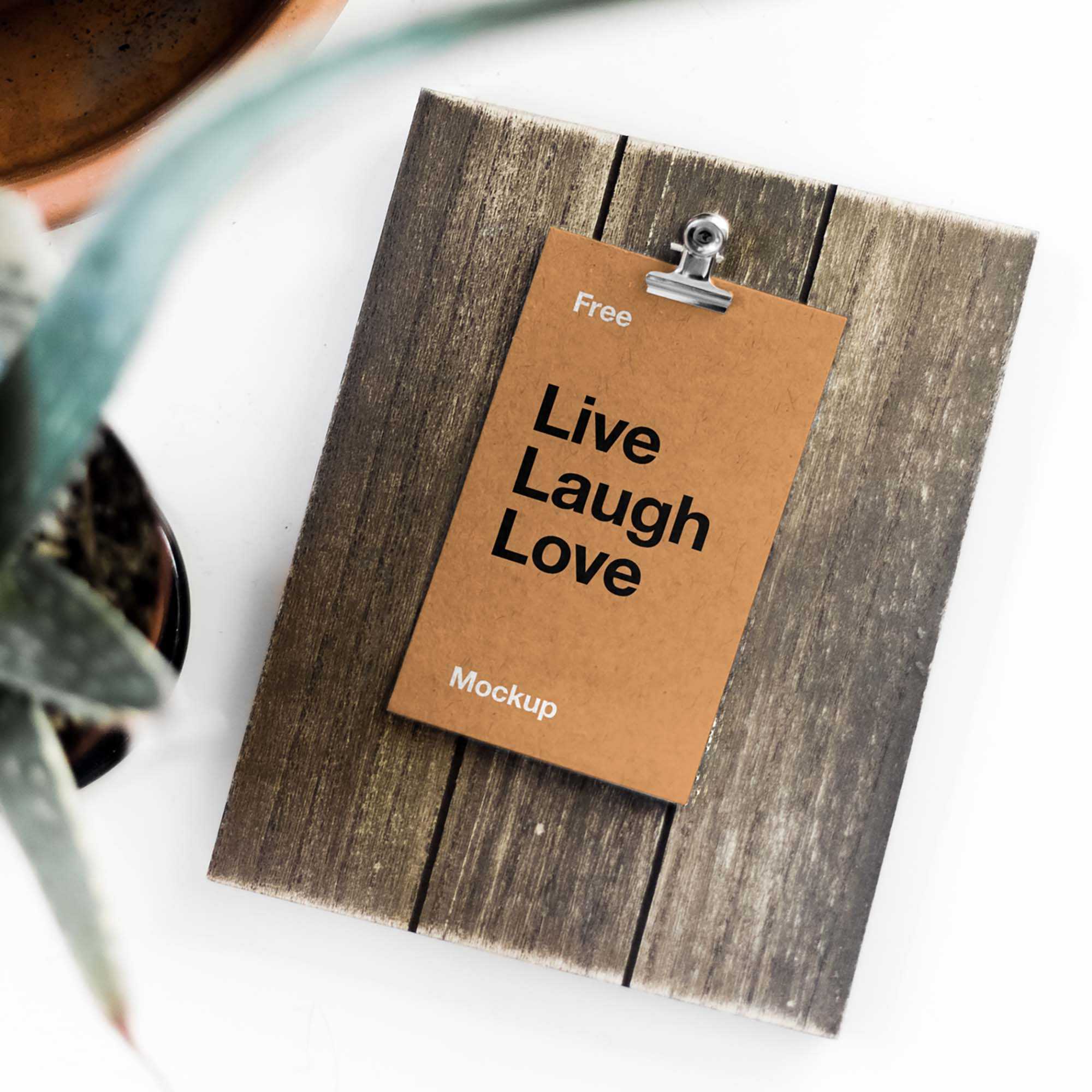 Free Card on Board Mockup (PSD)