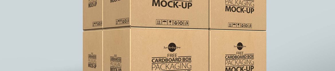 Free Cardboard Box Packaging Mockup (PSD)