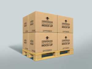 Free Cardboard Box Packaging Mockup (PSD)
