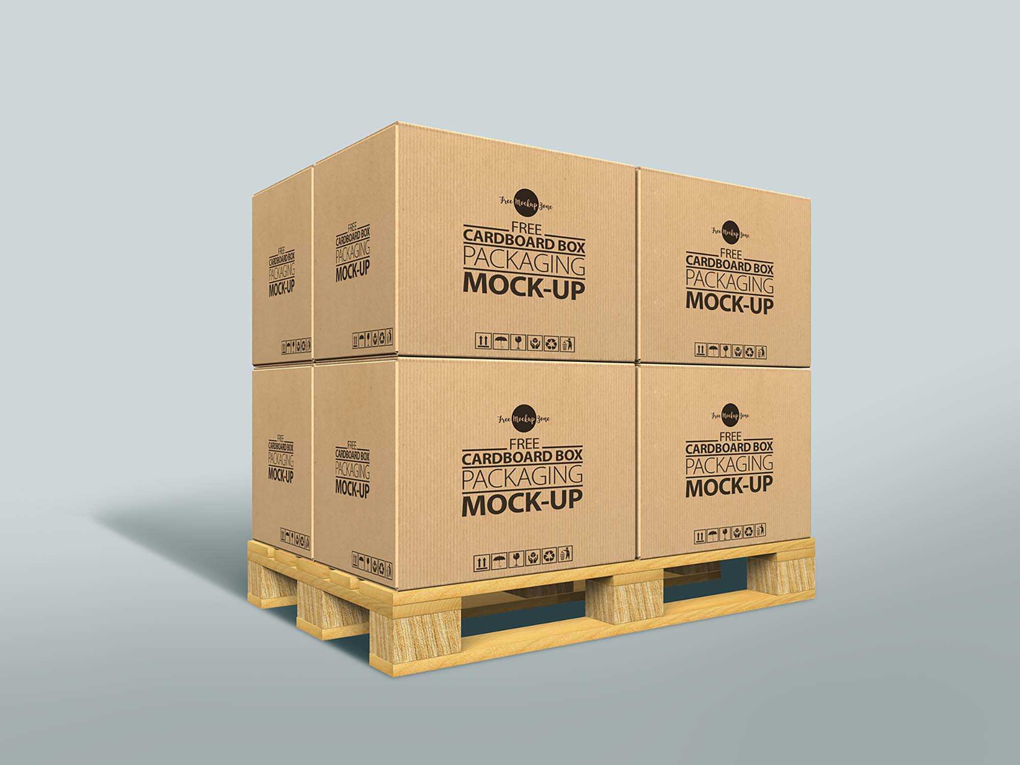 Free Cardboard Box Packaging Mockup (PSD)