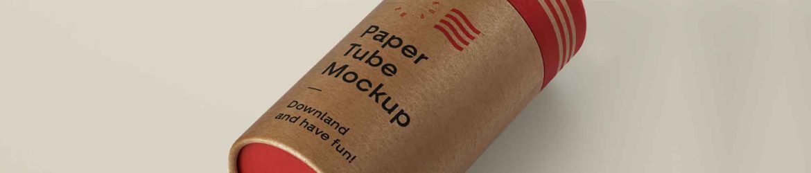 Free Cardboard Tube Mockup (PSD)