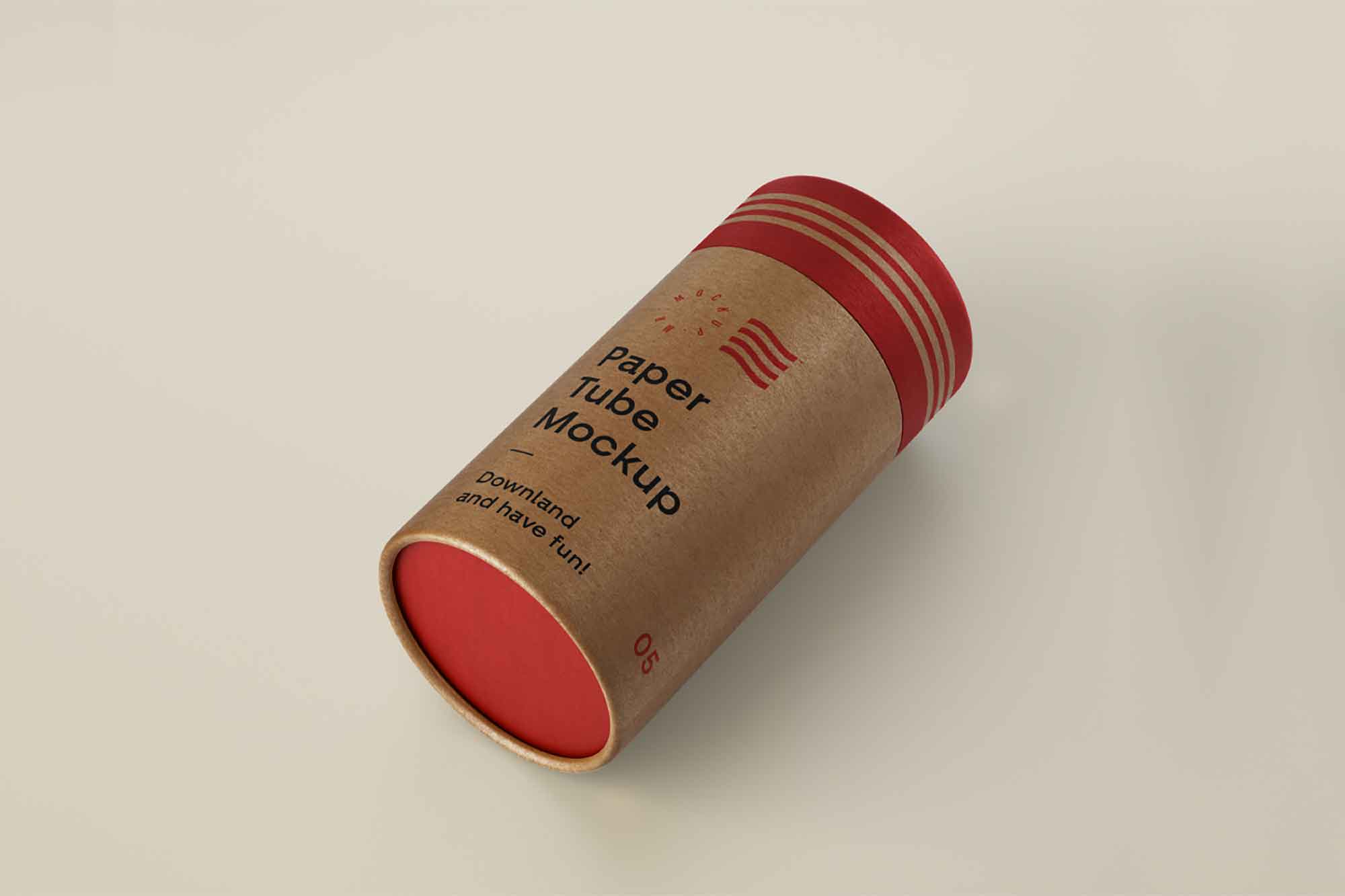 Free Cardboard Tube Mockup (PSD)