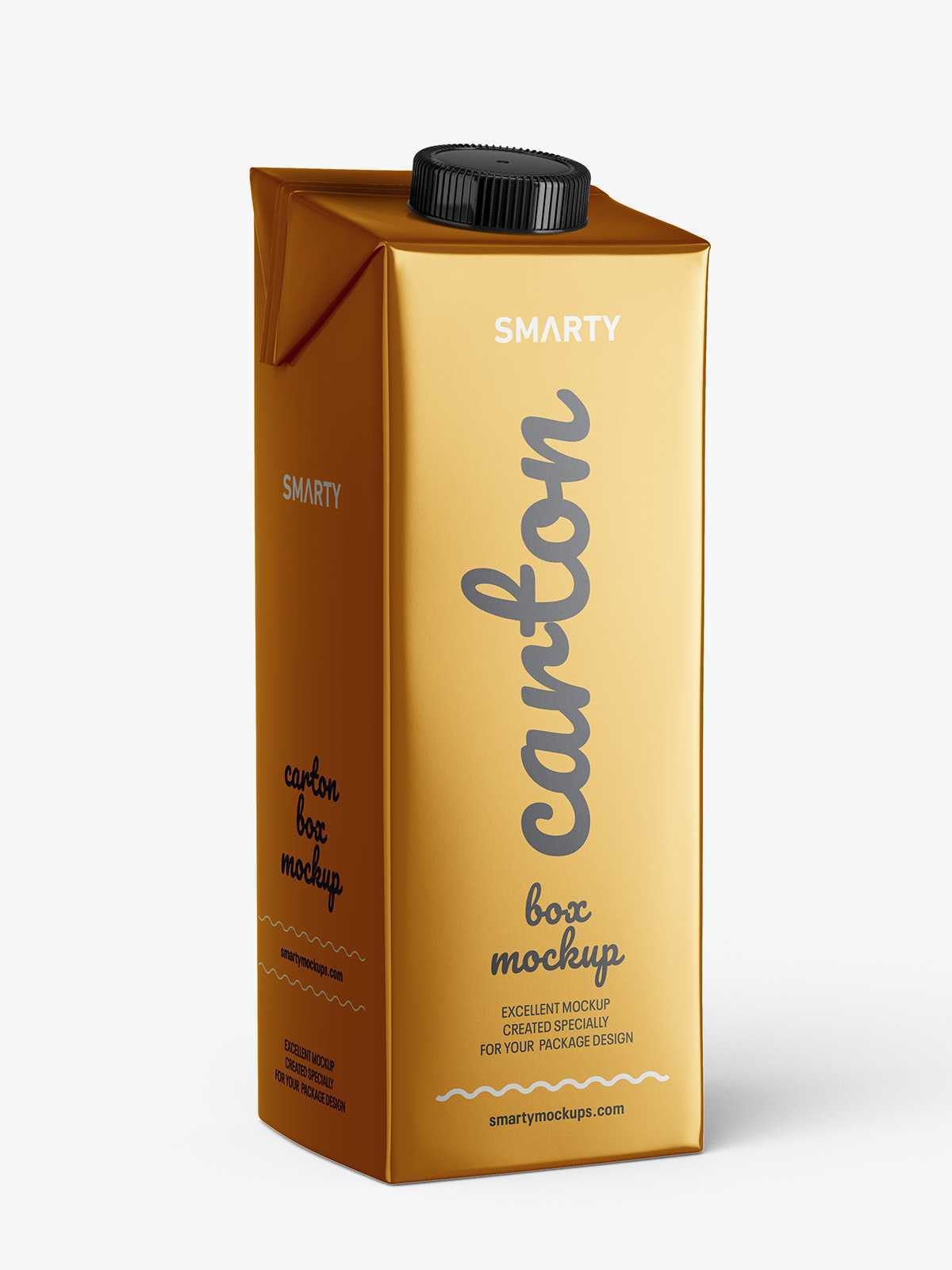 Free carton juice mockup / metallic