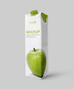 Free Carton Juice Mockup (PSD)