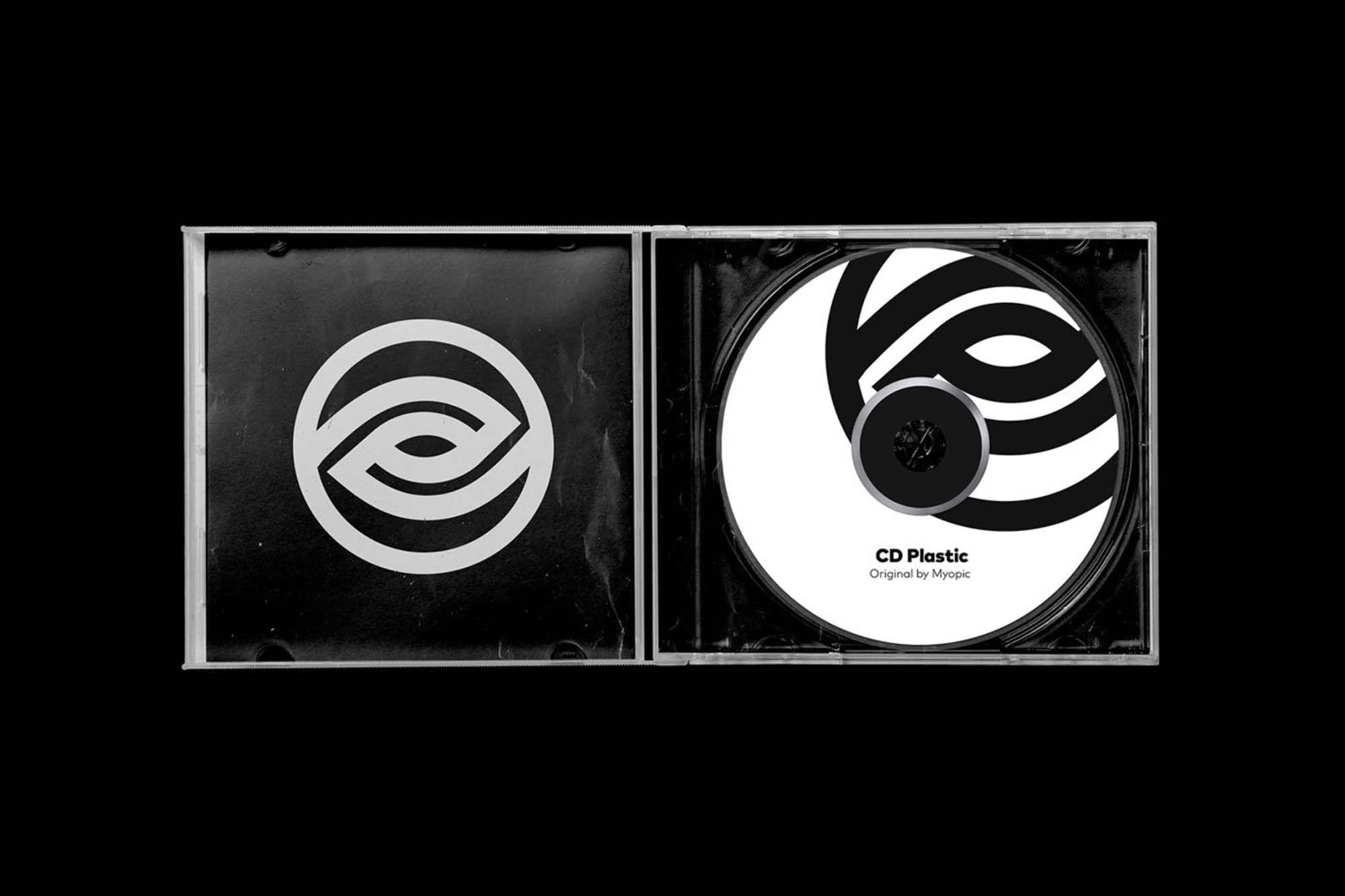Free CD Retro Design Mockup (PSD)