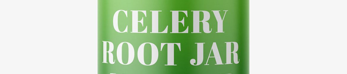 Free celery root jar mockup