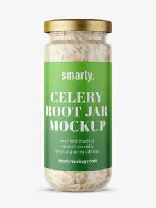 Free celery root jar mockup