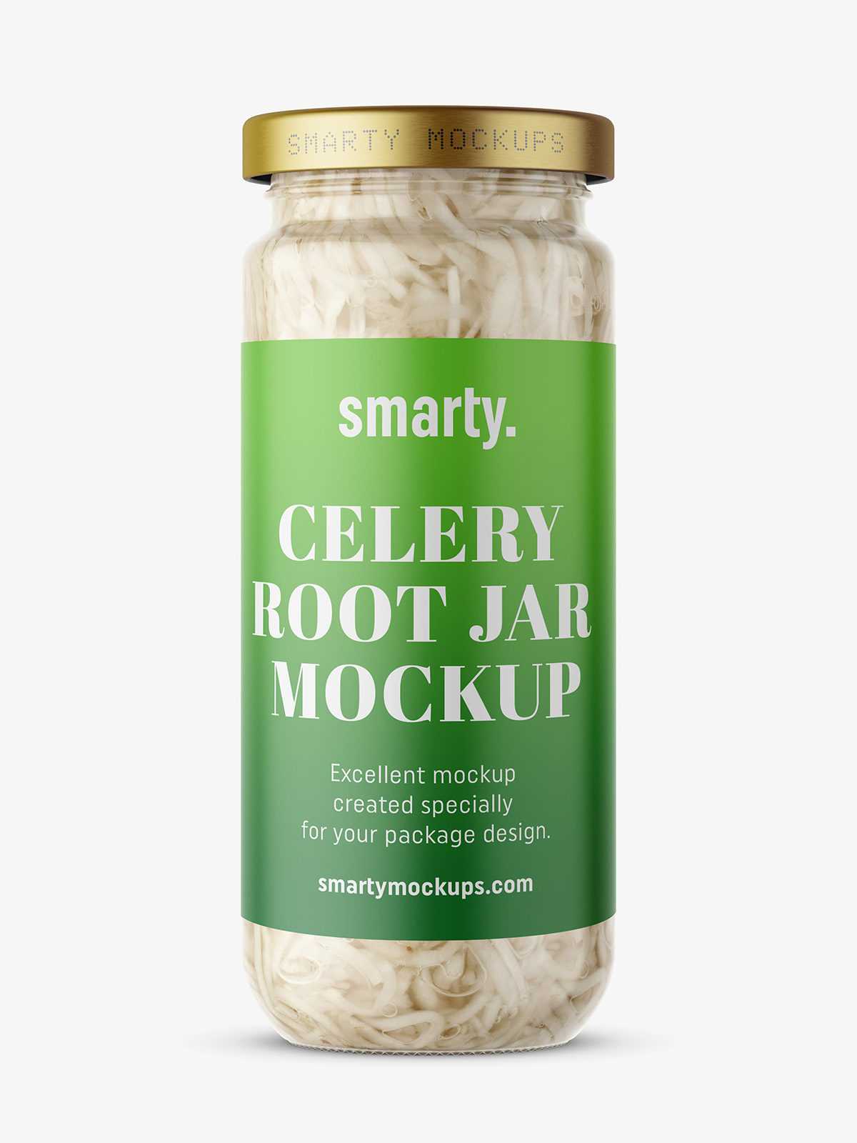 Free celery root jar mockup
