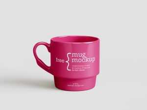 Free ceramic mug mockup