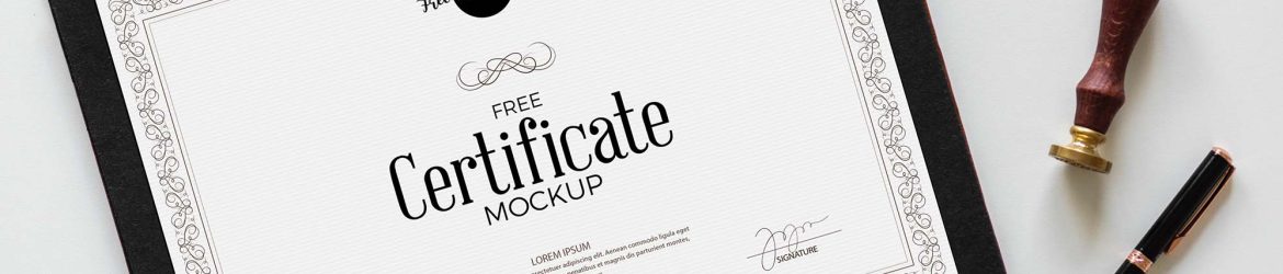 Free Certificate Mockup (PSD)