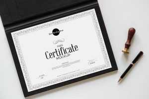 Free Certificate Mockup (PSD)