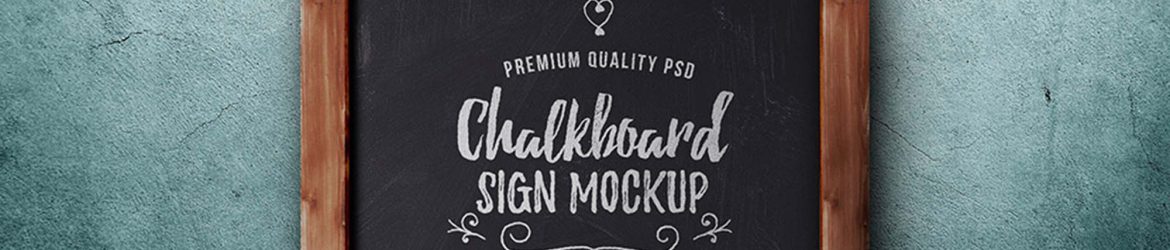 Free Chalkboard Sign Mockup (PSD)