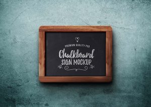 Free Chalkboard Sign Mockup (PSD)