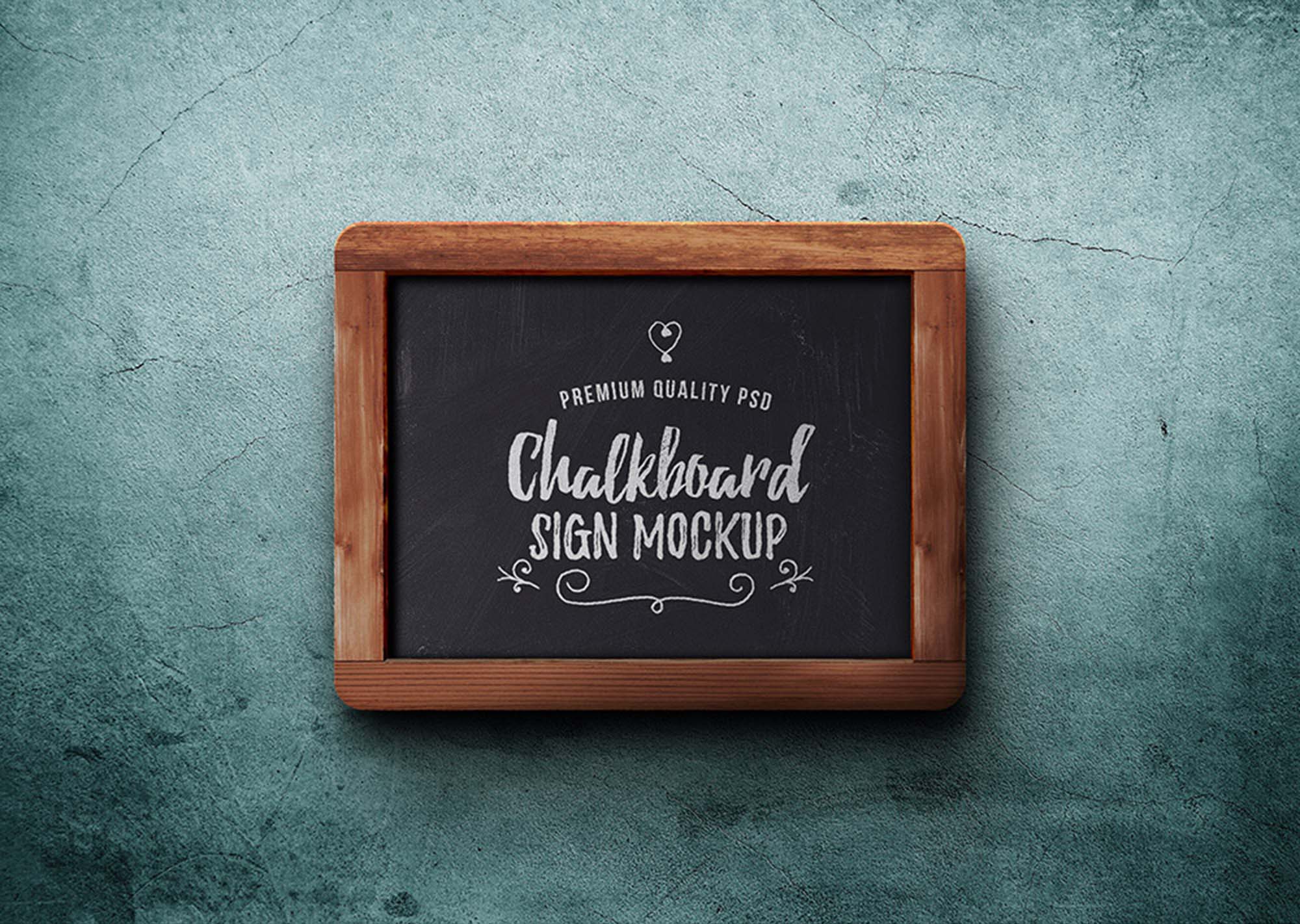 Free Chalkboard Sign Mockup (PSD)