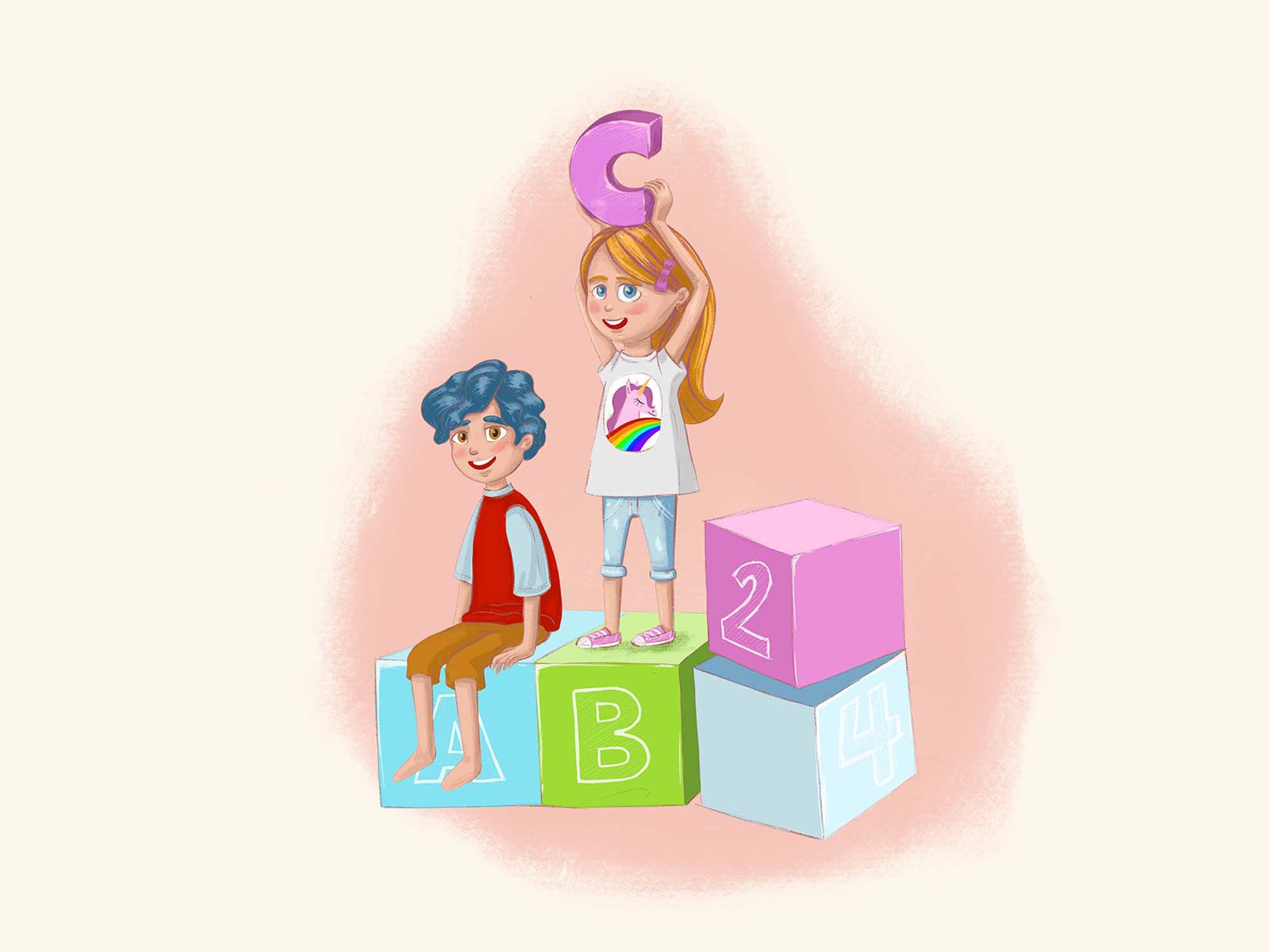 Free Children Education Illustration (PSD)