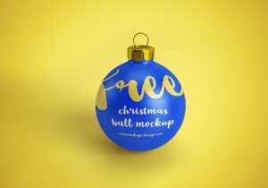 Free christmas ball mockups
